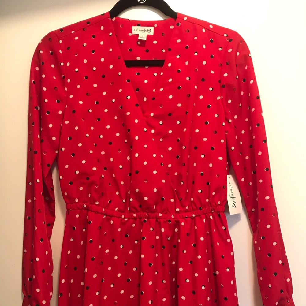 Red casual dress